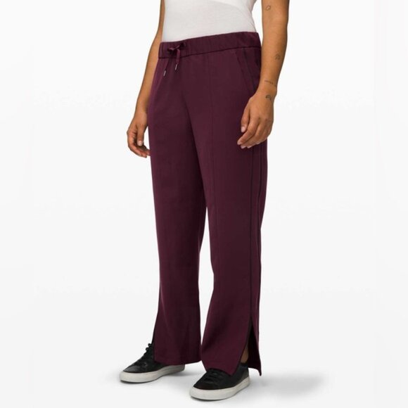 Lululemon On the Right Track Pant Dark Adobe/Black Size 8 - Picture 1 of 11